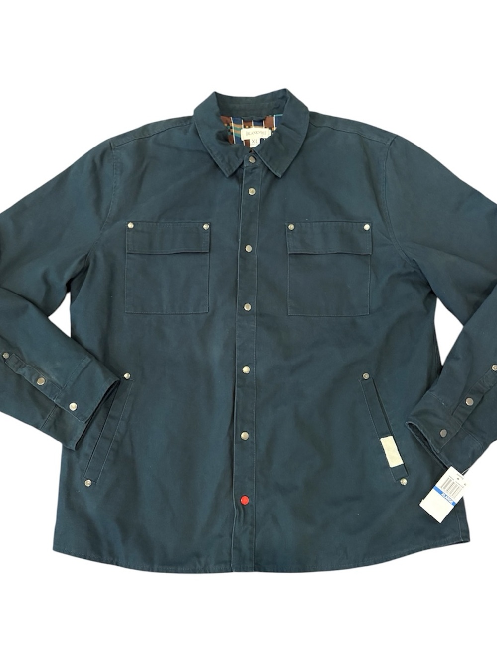 NWT BLANKNYC Introvert Navy Plaid Lined Insulated Shacket Men XL